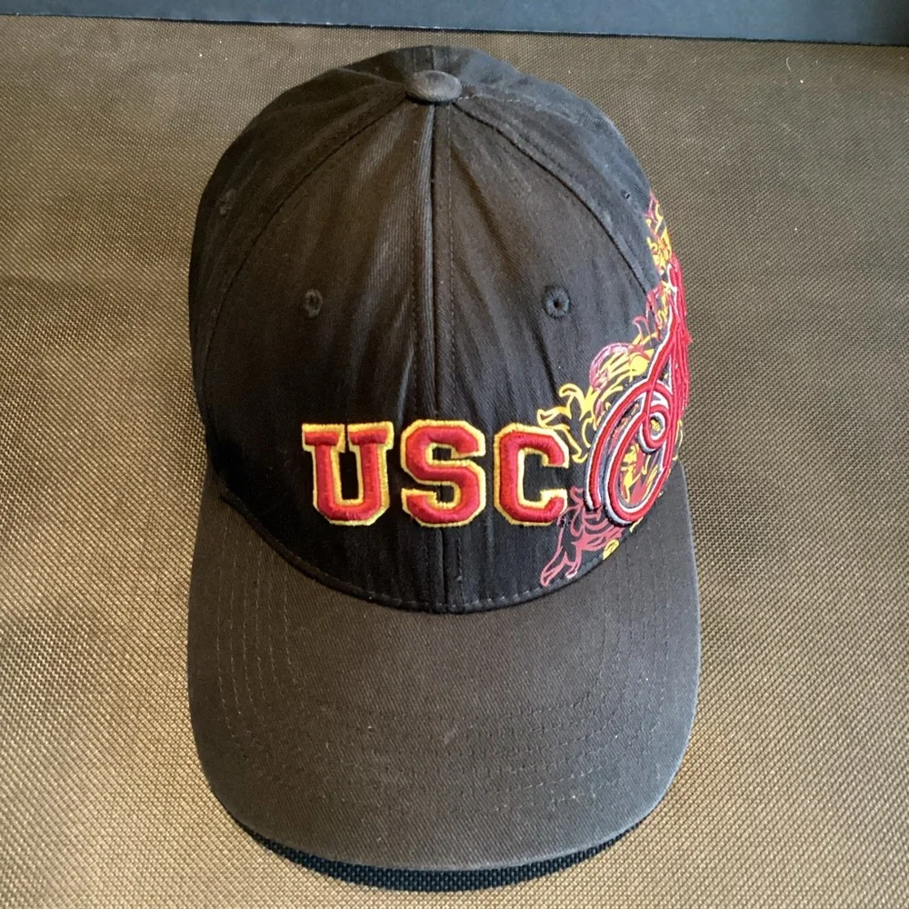 USC Trojans script spellout heavy embroidery one fit hat by Top of the World - Picture 11 of 13